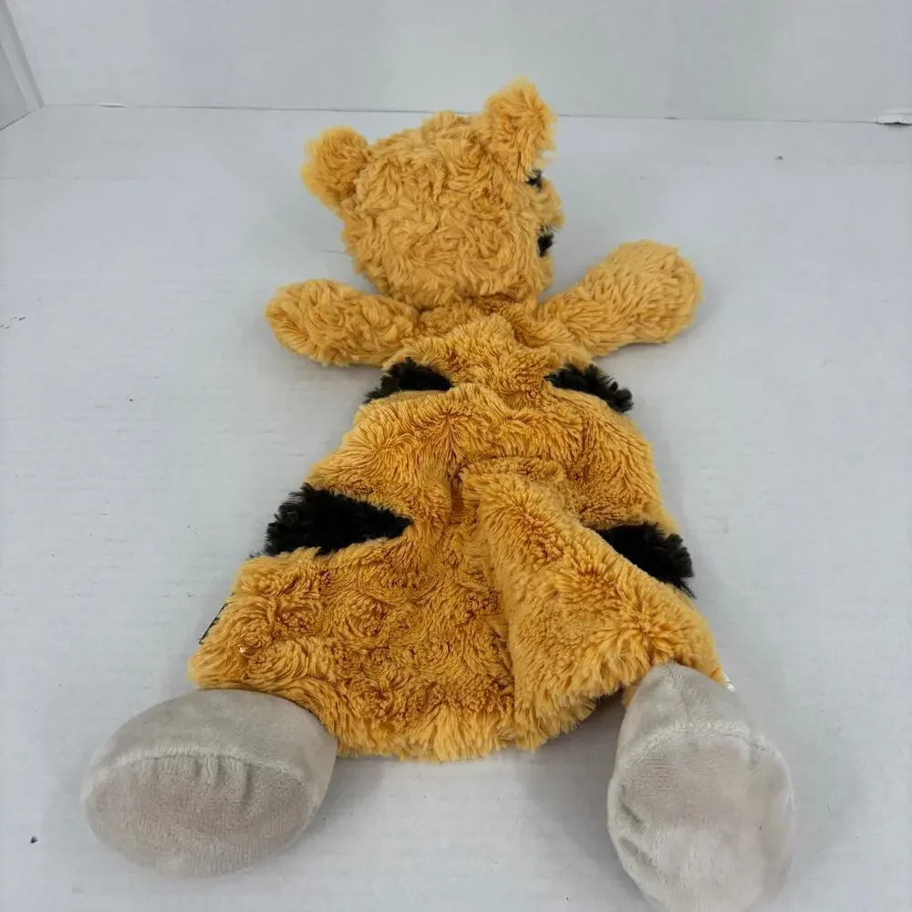 Demdaco Tobias Tiger Plush Lovey Rattle Security Baby Blanket Orange 14‎ Inch